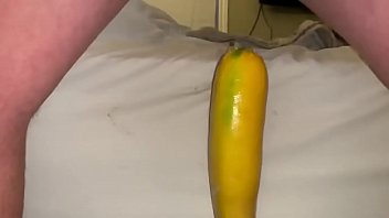 Fucking myself with a giant vegetable